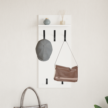 Wall-Mounted Coat Rack White 40 x 10 x 90 cm Engineered wood