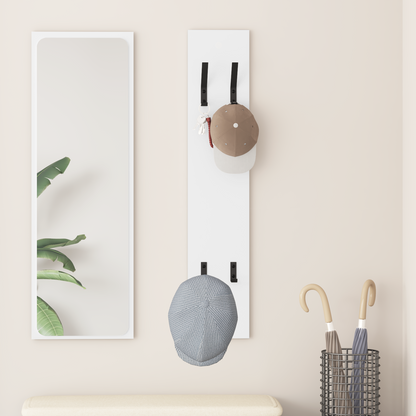 Wall-Mounted Coat Rack White 20 x 1.5 x 100 cm Engineered wood