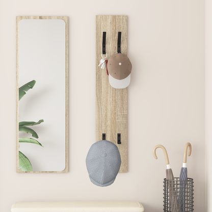 Wall-Mounted Coat Rack Sonoma oak 20 x 1.5 x 100 cm
