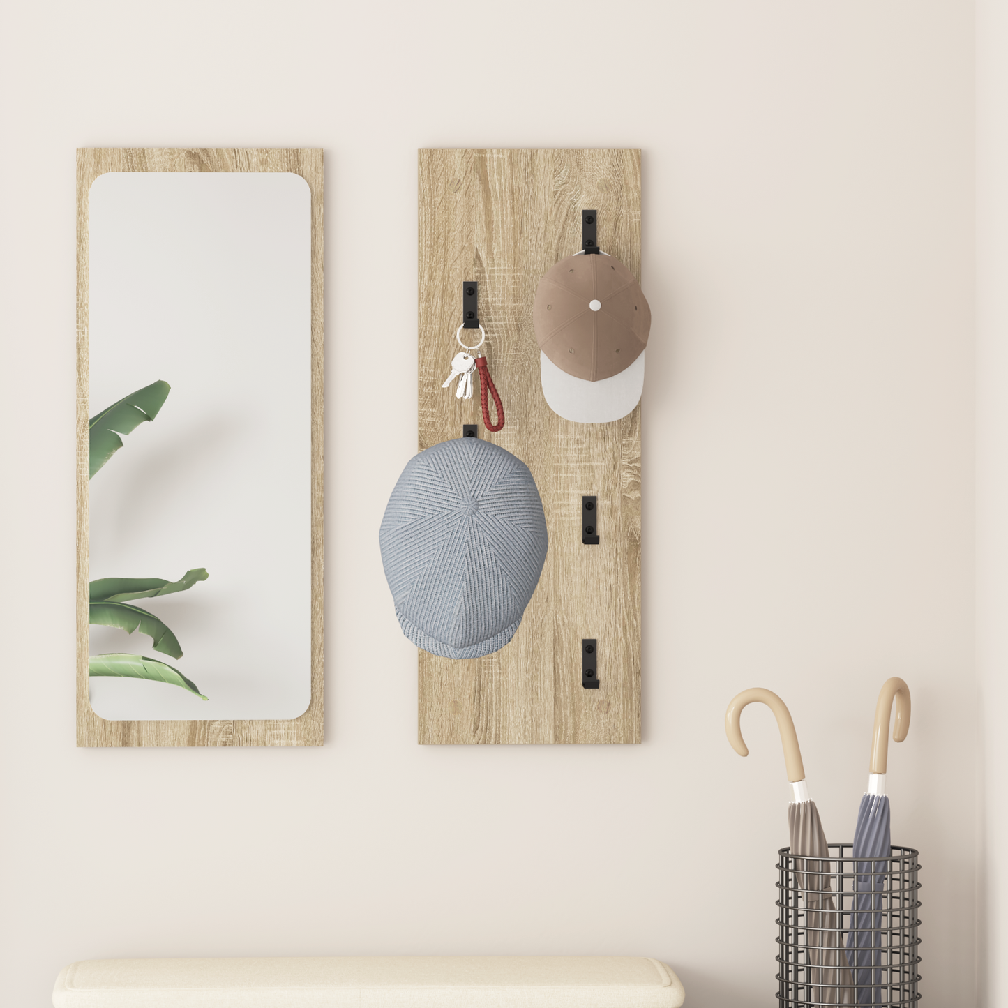 Wall-Mounted Coat Rack Wall-mounted Sonoma Oak 30 x 1.5 x 80 cm