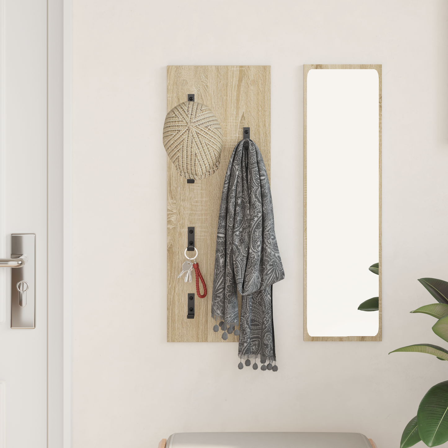 Wall-Mounted Coat Rack Wall-mounted Sonoma Oak 30 x 1.5 x 80 cm