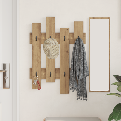 Wall-Mounted Coat Rack Wall-mounted Artisan Oak 60 x 3 x 82 cm