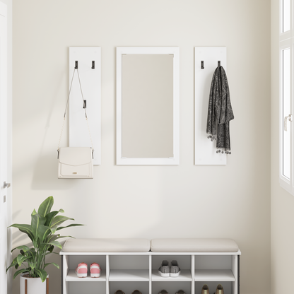 Wall-Mounted Coat Rack White 96 x 1.5 x 90 cm Engineered wood