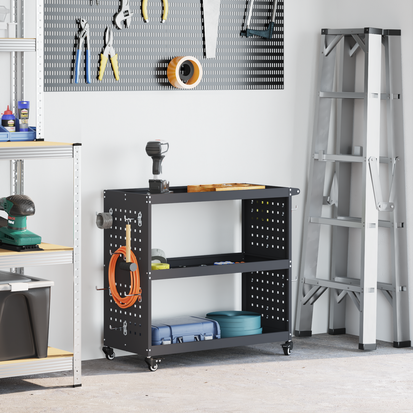 Tool Trolley Anthracite 75 x 35 x 73 cm Cold-rolled Steel