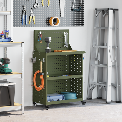 Tool Trolley Olive Green 65 x 35 x 111 cm Cold-rolled Steel