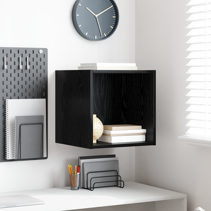 Wall Cabinet Black Oak 37 x 37 x 37 cm Engineered Wood