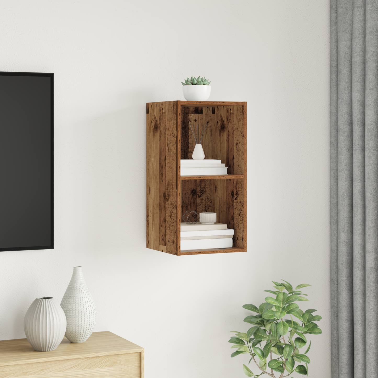 TV Cabinet Set Old Wood 37 x 37 x 72 cm Engineered Wood