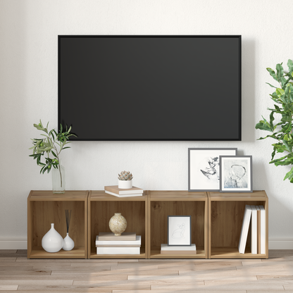 TV Cabinet Set Wall-mounted 2 pcs Artisan Oak 37 x 35 x 37.5 cm