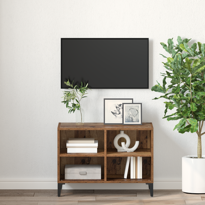 TV Cabinet Set Wall-mounted Brown Engineered Wood
