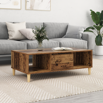 Coffee Table Old Wood 102 x 55 x 35 cm Engineered Wood