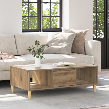 Coffee Table Artisan Oak 102 x 55 x 35 cm Engineered Wood
