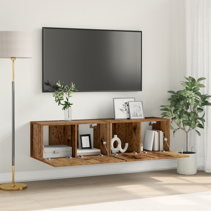 TV Cabinet Set Wall-mounted 2 pcs Multicolour 60 x 30 x 30 cm
