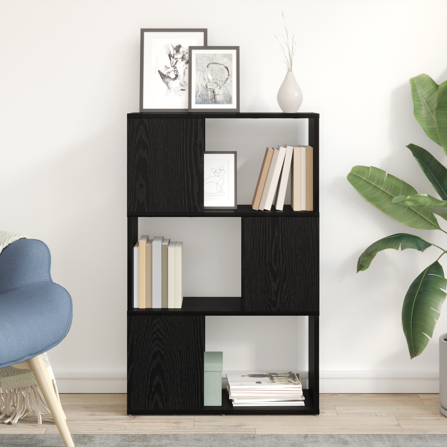 TV Cabinet Set Black 60 x 24 x 94.5 cm Engineered Wood