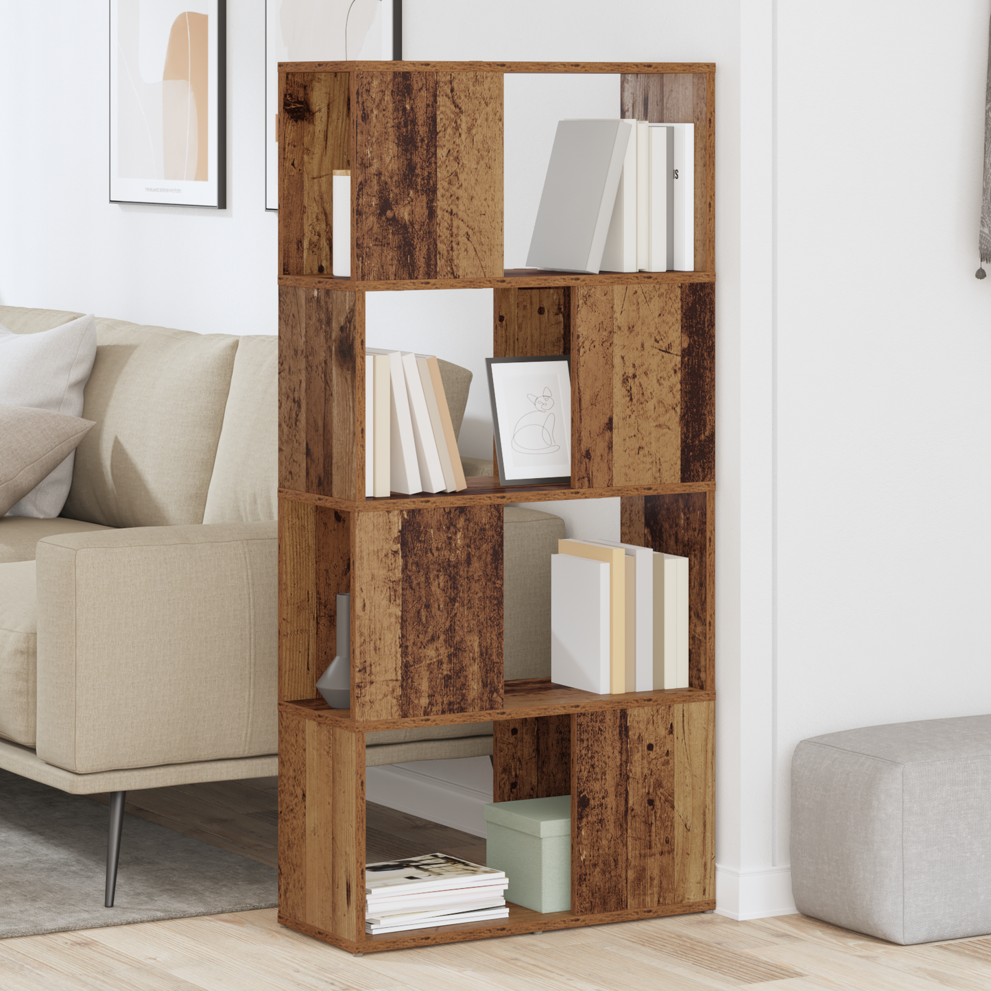 TV Cabinet Set Brown 60 x 24 x 125.5 cm Engineered Wood