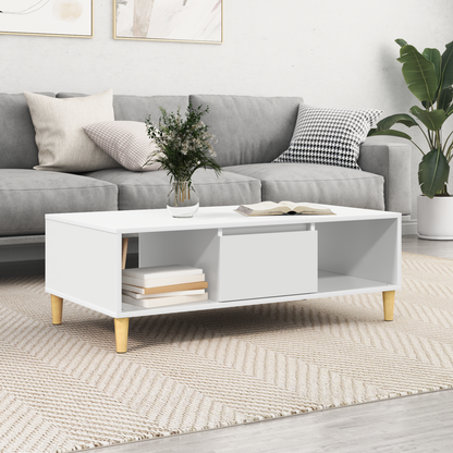 Coffee Table White 102 x 55 x 35 cm Engineered Wood