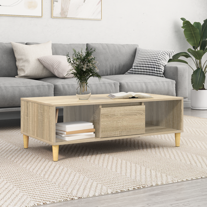 Coffee Table Sonoma Oak 102 x 55 x 35 cm Engineered Wood