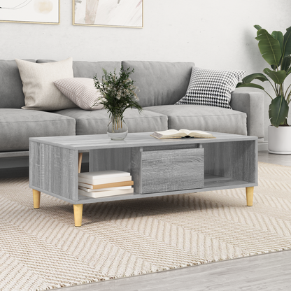 Coffee Table Grey Sonoma 102 x 55 x 35 cm Engineered Wood