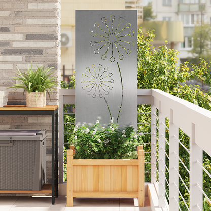 Garden Privacy Screen Silver 50 x 140 cm Stainless steel