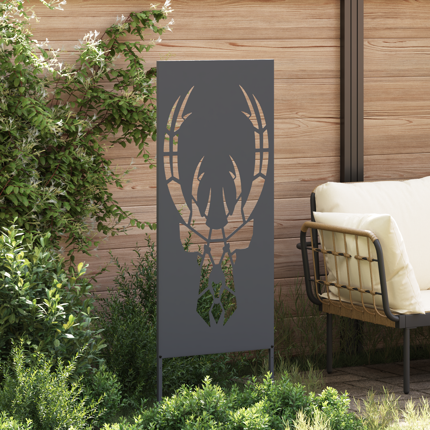 Garden Privacy Screen Anthracite 50 x 140 cm Cold-rolled steel