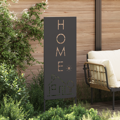 Garden Privacy Screen Black 50 x 140 cm Cold-rolled steel