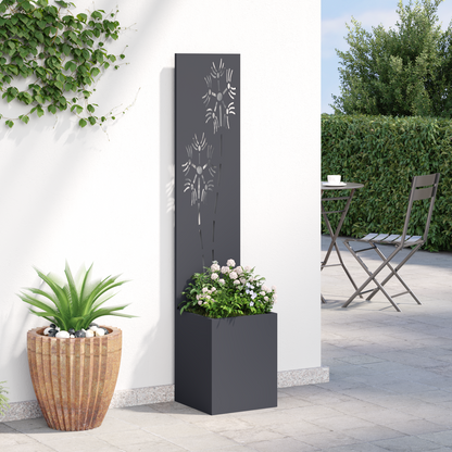 Garden Privacy Screen Anthracite 32 x 150 cm Cold-rolled steel