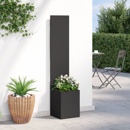 Garden Privacy Screen Black 32 x 32 x 150 cm Cold-rolled steel