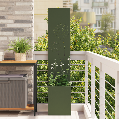 Garden Privacy Screen Olive green 32 x 150 cm Cold-rolled steel