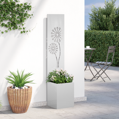Garden Privacy Screen Silver 32 x 150 cm Galvanised steel