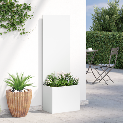 Garden Privacy Screen White 50 x 32 x 150 cm Cold-rolled steel