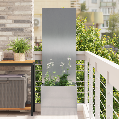 Garden Privacy Screen Sliver 50 x 32 x 150 cm Stainless steel