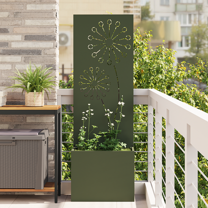Garden Privacy Screen Olive green 50 x 150 cm Cold-rolled steel
