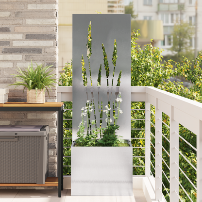 Garden Privacy Screen Sliver 50 x 150 cm Stainless steel