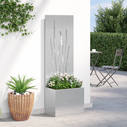 Garden Privacy Screen Sliver 50 x 150 cm Stainless steel
