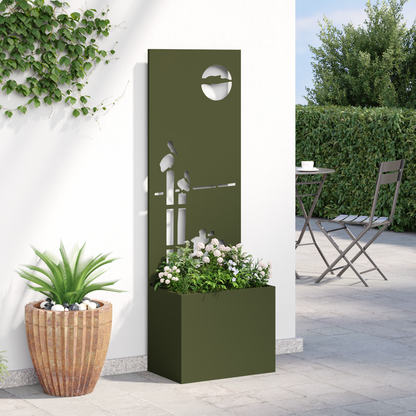 Garden Privacy Screen Olive green 50 x 150 cm Cold-rolled steel