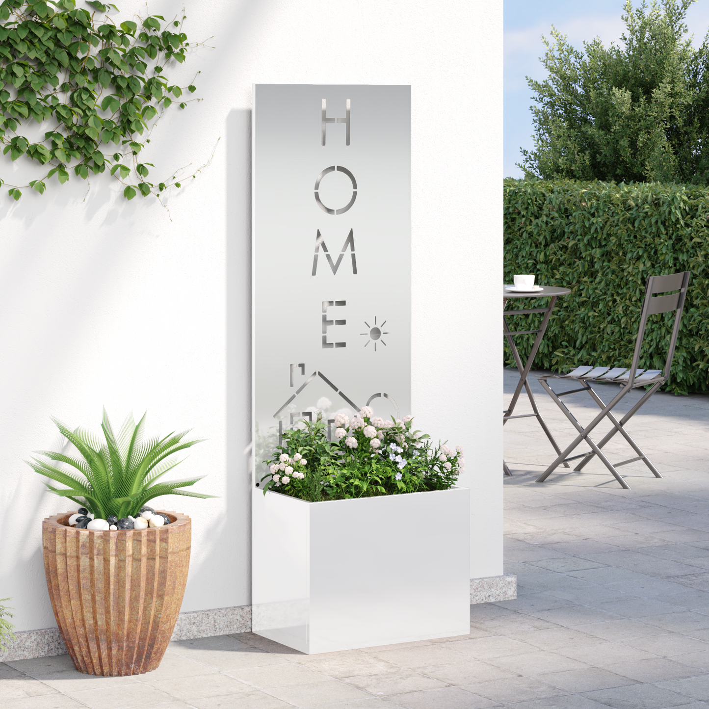 Garden Privacy Screen Silver 50 x 150 cm Galvanised steel