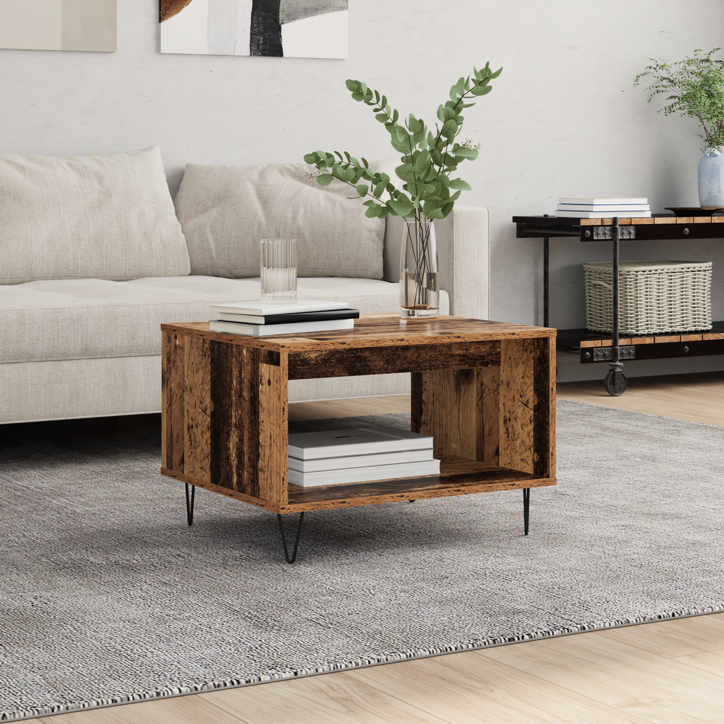 Coffee Table Old wood 60 x 50 x 40 cm Engineered wood