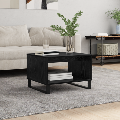 Coffee Table Black oak 60 x 50 x 40 cm Engineered wood